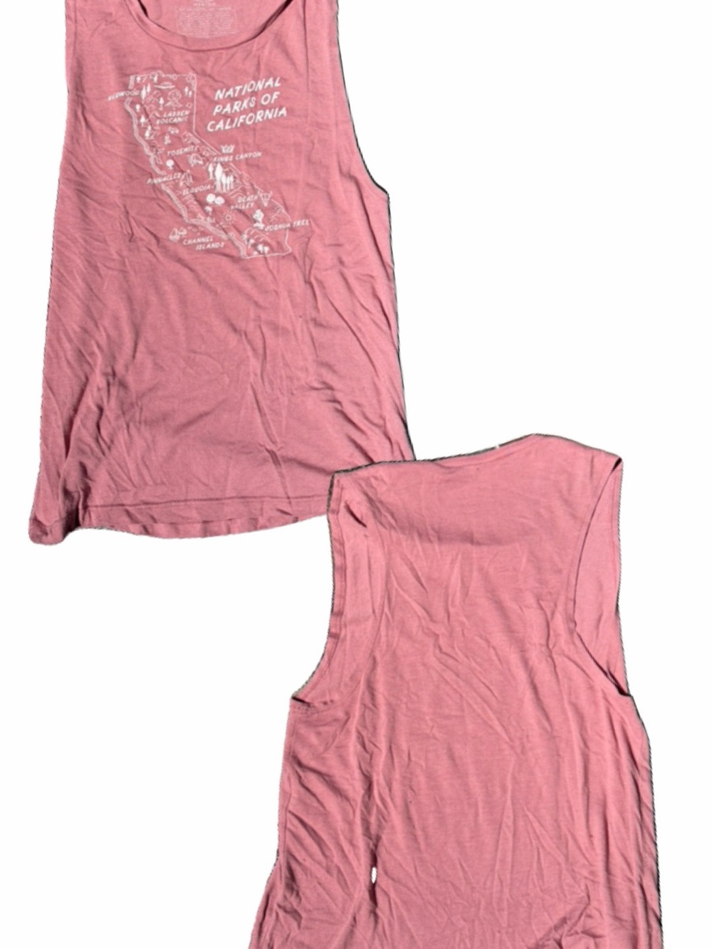 Parks Project Women's Pink Muscle Tee - National Parks of California Graphic